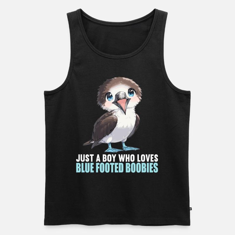 Blaufußtölpel - Männer Premium Bio Tank Top - Schwarz