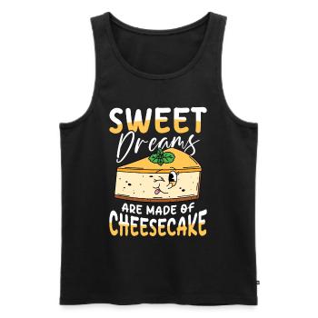 Sweet Dreams Are Made Of Cheesecake für einen - Männer Premium Bio Tank Top - Schwarz - Vorne - Michal (187cm)