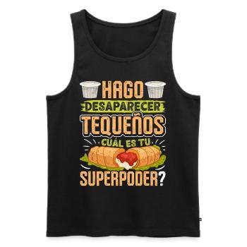 Tequenos Venezuelan - Men's Premium Organic Tank Top - black - Front - Michal (187cm)