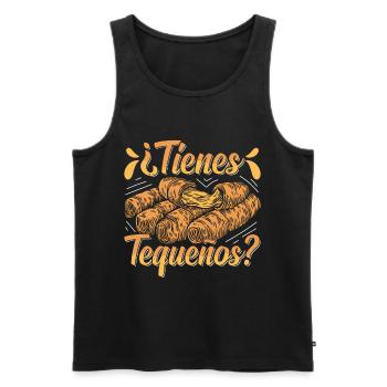 Tequenos Venezuelan - Men's Premium Organic Tank Top - black - Front - Michal (187cm)