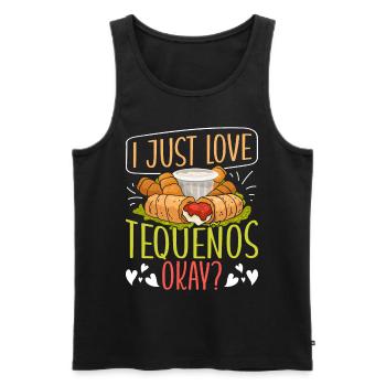 Tequenos Venezuelan - Men's Premium Organic Tank Top - black - Front - Michal (187cm)