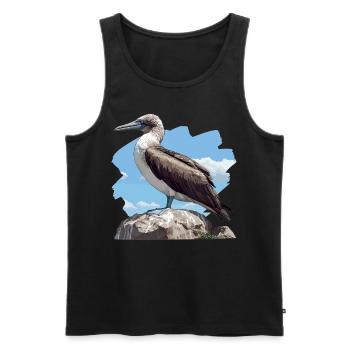 Blue-footed booby - Men's Premium Organic Tank Top - black - Front - AI Model Male 178 light (178cm)