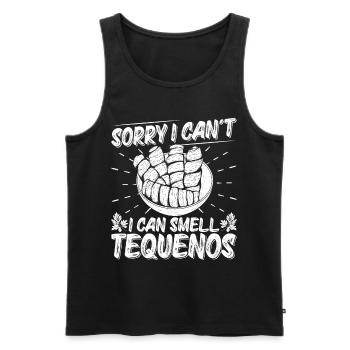 Tequenos Venezuelan - Men's Premium Organic Tank Top - black - Front - Michal (187cm)