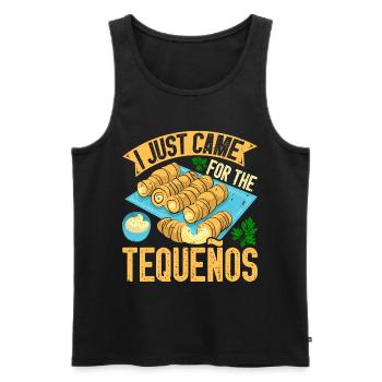 Tequenos Venezuelan - Men's Premium Organic Tank Top - black - Front - Michal (187cm)