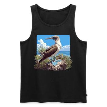 Blue-footed booby - Men's Premium Organic Tank Top - black - Front - AI Model Male 178 light (178cm)