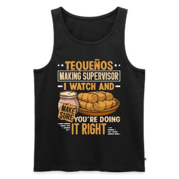 Tequenos Venezuelan - Men's Premium Organic Tank Top - black - Front - Michal (187cm)