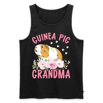 Guinea pig granny - Men's Premium Organic Tank Top - black - Front - Michal (187cm)