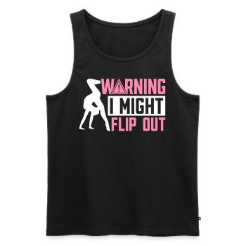 Turner Gymnastik Akrobat Warnung ich könnte - Männer Premium Bio Tank Top - Schwarz - Vorne - AI Model Male 178 light (178cm)