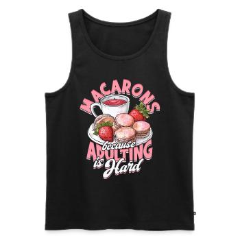 Macarons Because Adulting Is Hard Patissier - Männer Premium Bio Tank Top - Schwarz - Vorne - Michal (187cm)