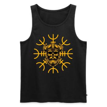 Wikinger - Männer Premium Bio Tank Top - Schwarz - Vorne - Michal (187cm)