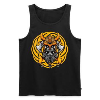 Wikinger - Männer Premium Bio Tank Top - Schwarz - Vorne - AI Model Male 178 light (178cm)