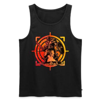 Wikinger - Männer Premium Bio Tank Top - Schwarz - Vorne - Michal (187cm)