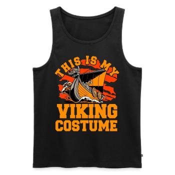 Das ist mein Wikinger Kostüm - Männer Premium Bio Tank Top - Schwarz - Vorne - Michal (187cm)