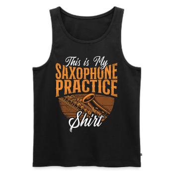 Saxophone This Is My Saxophone - Men's Premium Organic Tank Top - black - Front - Michal (187cm)