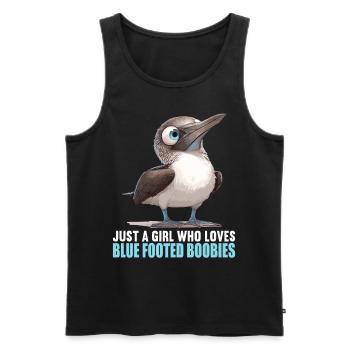 Blaufußtölpel - Männer Premium Bio Tank Top - Schwarz - Vorne - Michal (187cm)
