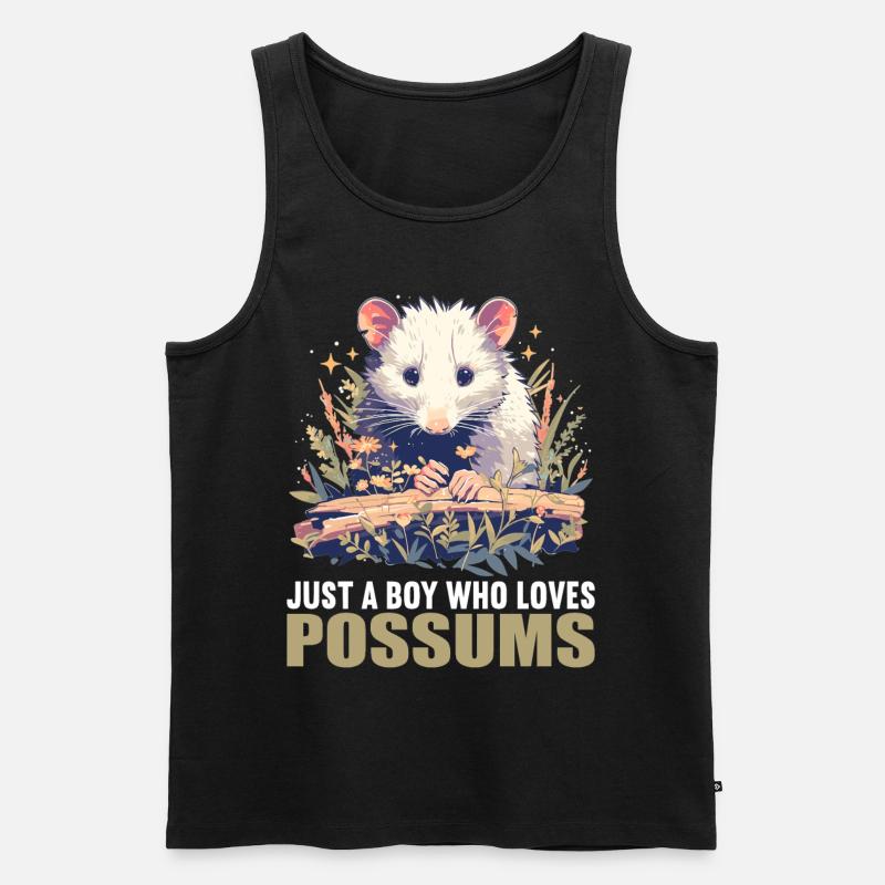 Opossum Opossums - Männer Premium Bio Tank Top - Schwarz