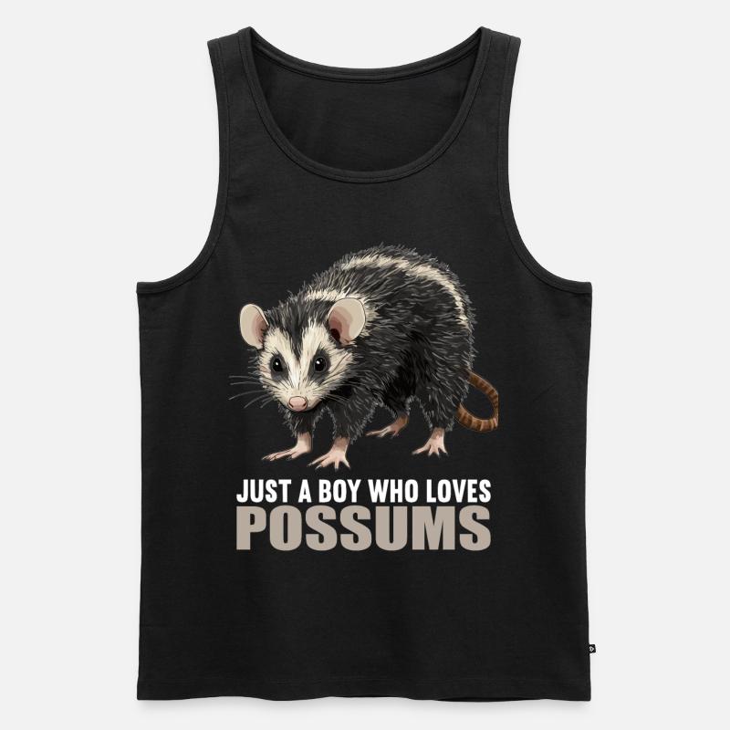 Opossum Opossums - Männer Premium Bio Tank Top - Schwarz