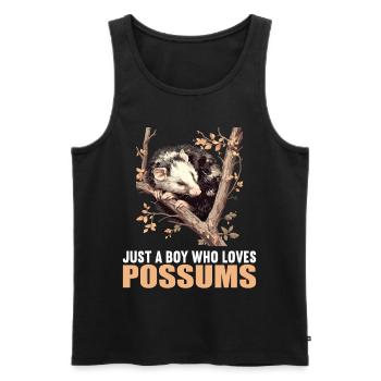 Opossum Opossums - Männer Premium Bio Tank Top - Schwarz - Vorne - AI Model Male 178 light (178cm)