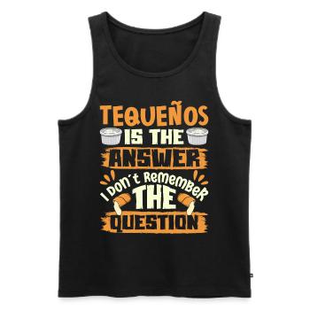 Tequenos Venezuelan - Men's Premium Organic Tank Top - black - Front - Michal (187cm)