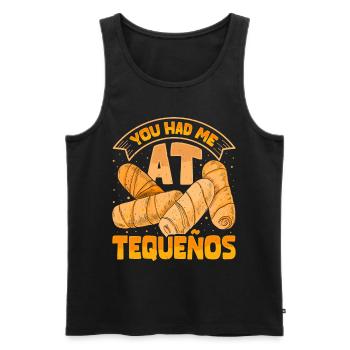 Tequenos Venezuelan - Men's Premium Organic Tank Top - black - Front - Michal (187cm)