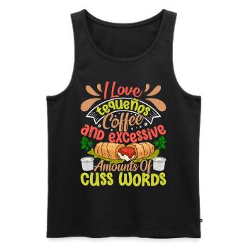 Tequenos Venezuelan - Men's Premium Organic Tank Top - black - Front - Michal (187cm)