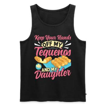 Tequenos Venezuelan - Men's Premium Organic Tank Top - black - Front - Michal (187cm)