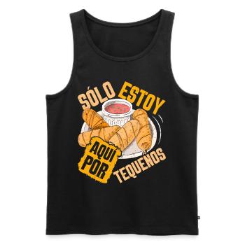 Tequenos Venezuelan - Men's Premium Organic Tank Top - black - Front - Michal (187cm)