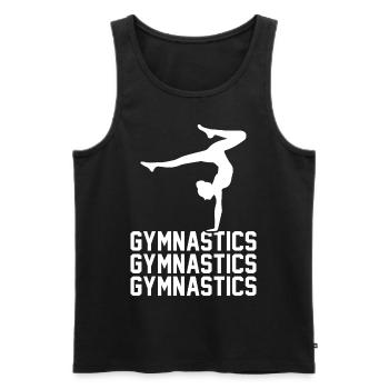 Gymnastik Turnerin Turnerin Mädchen Turnerin Tanz - Männer Premium Bio Tank Top - Schwarz - Vorne - AI Model Male 178 light (178cm)