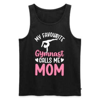Favorite gymnast calls me mom - Men's Premium Organic Tank Top - black - Front - Michal (187cm)