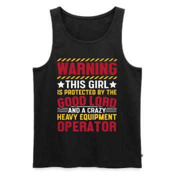 Mädchen Guter Gott Heavy Equipment Operator HEO - Männer Premium Bio Tank Top - Schwarz - Vorne - Michal (187cm)