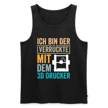 3D Druck Ich bin der Verrückte - Männer Premium Bio Tank Top - Schwarz - Vorne - Michal (187cm)