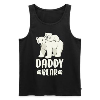 Daddy Bear - Männer Premium Bio Tank Top - Schwarz - Vorne - AI Model Male 178 light (178cm)