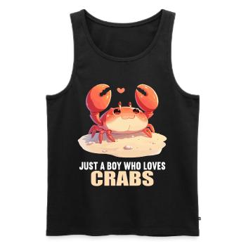 Krabbe Krabben - Männer Premium Bio Tank Top - Schwarz - Vorne - AI Model Male 178 light (178cm)