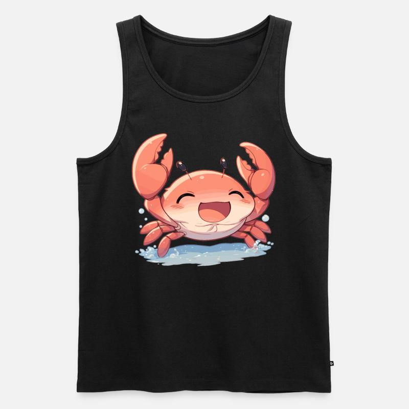 Krabbe Krabben - Männer Premium Bio Tank Top - Schwarz