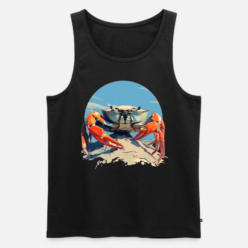Krabbe Krabben - Männer Premium Bio Tank Top - Schwarz