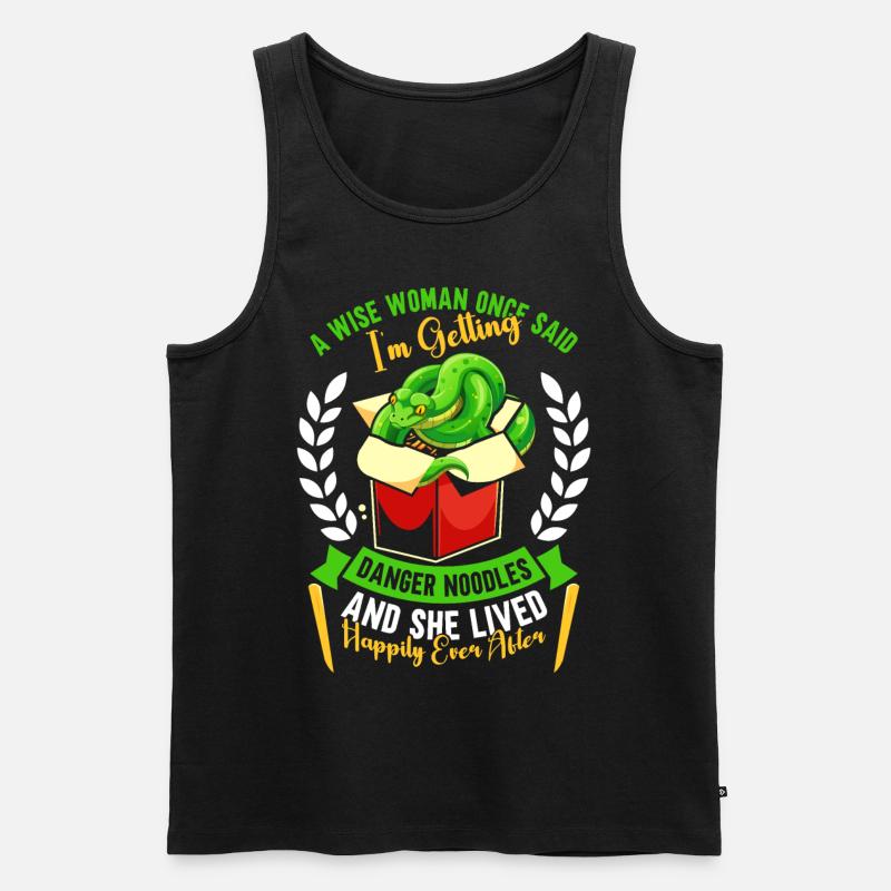 Green Tree Python - Men's Premium Organic Tank Top - black