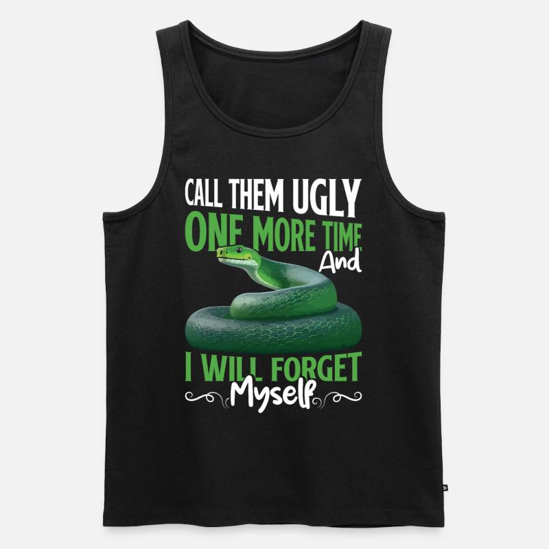 Green Tree Python - Männer Premium Bio Tank Top - Schwarz