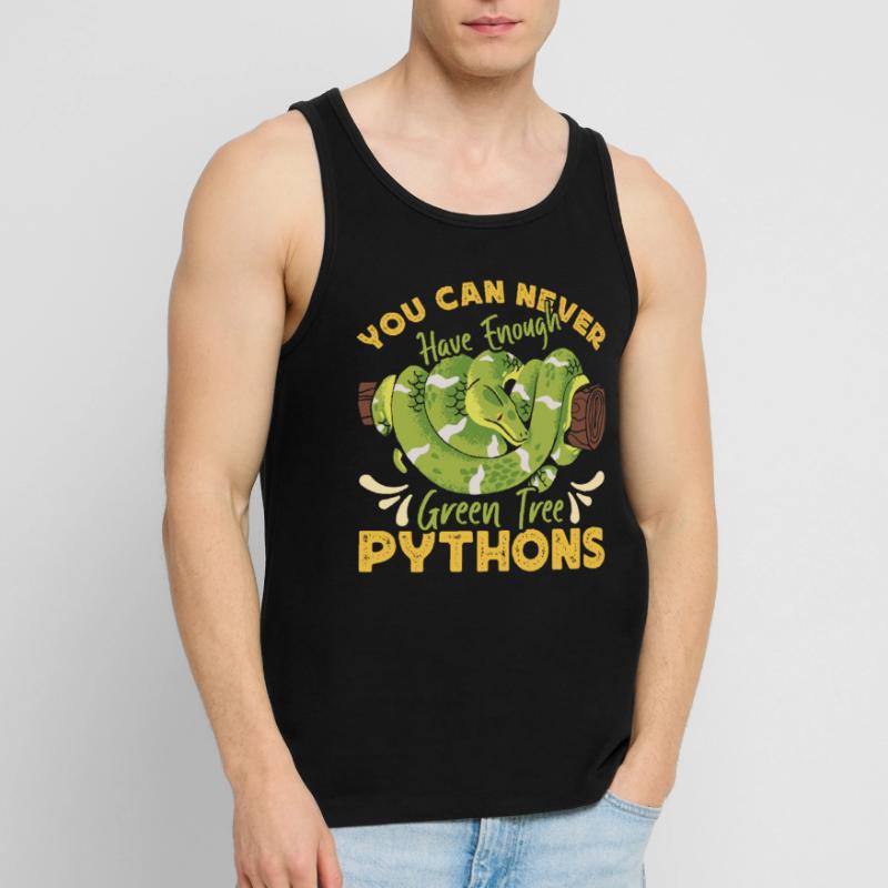 Green Tree Python Men's Premium Organic Tank Top