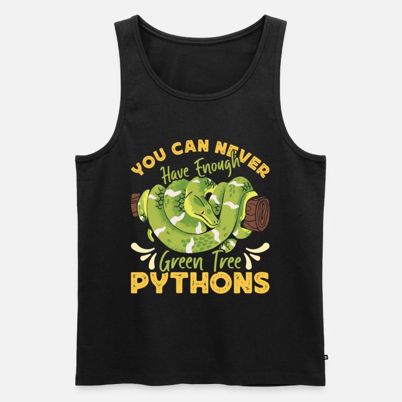Green Tree Python - Männer Premium Bio Tank Top - Schwarz