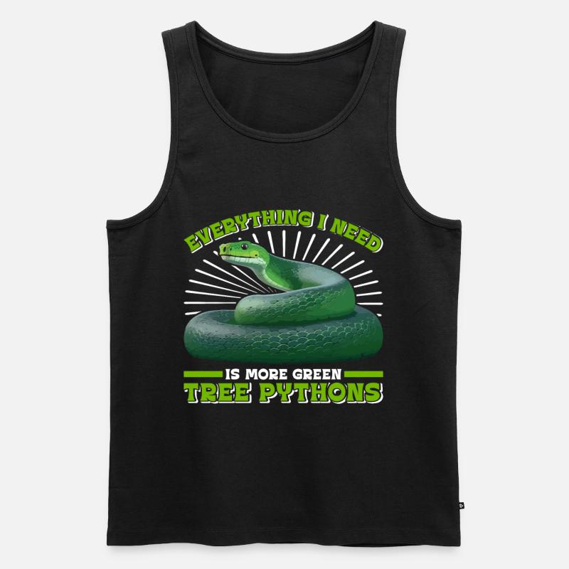 Green Tree Python - Männer Premium Bio Tank Top - Schwarz