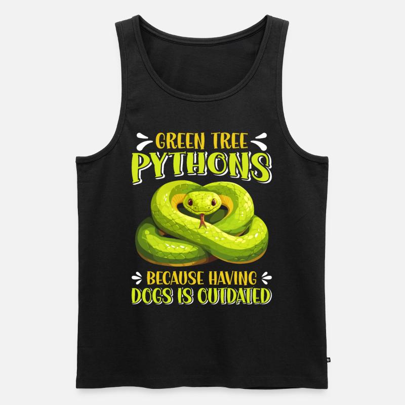 Python arborescent vert - Débardeur bio Premium Homme - noir