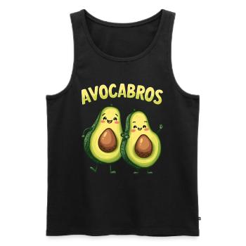 Frères, amis, copains, jumeaux, AVOCABROS - Débardeur bio Premium Homme - noir - Devant - Michal (187cm)