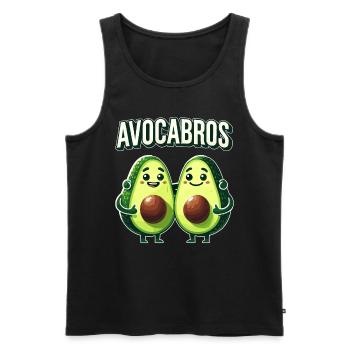 Frères, amis, copains, jumeaux, AVOCABROS - Débardeur bio Premium Homme - noir - Devant - Michal (187cm)