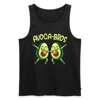 Frères, amis, copains, jumeaux, AVOCABROS - Débardeur bio Premium Homme - noir - Devant - Michal (187cm)