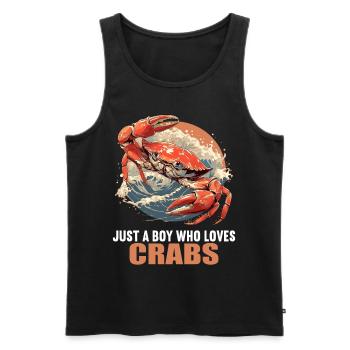 Krabbe Krabben - Männer Premium Bio Tank Top - Schwarz - Vorne - AI Model Male 178 light (178cm)