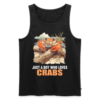 Krabbe Krabben - Männer Premium Bio Tank Top - Schwarz - Vorne - AI Model Male 178 light (178cm)