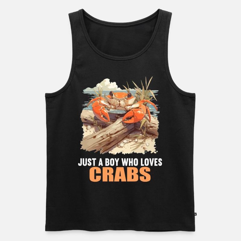 Krabbe Krabben - Männer Premium Bio Tank Top - Schwarz
