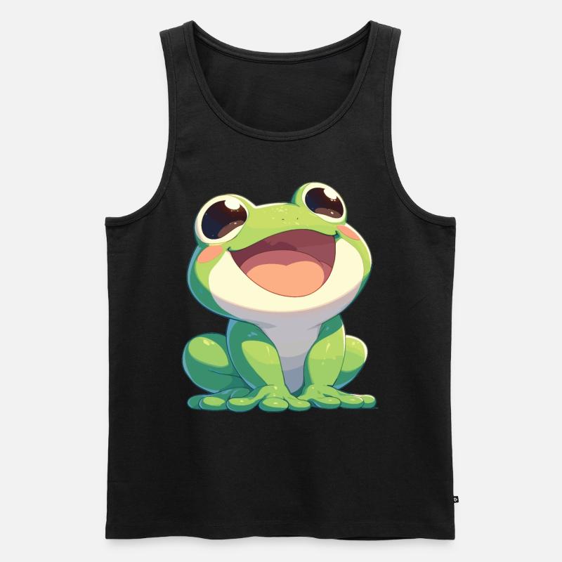 Frosch Frösche - Männer Premium Bio Tank Top - Schwarz
