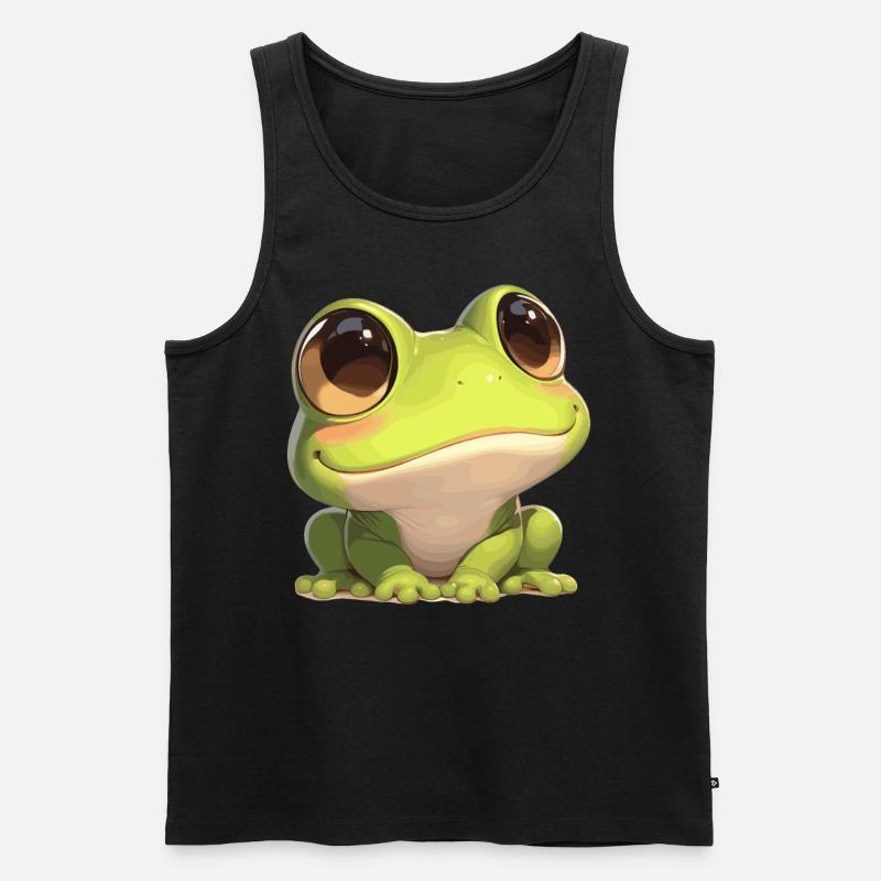 Frosch Frösche - Männer Premium Bio Tank Top - Schwarz