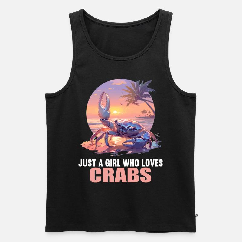 Krabbe Krabben - Männer Premium Bio Tank Top - Schwarz